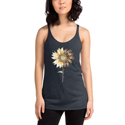 Charleys Sunflower -  Women's Racerback Tank Ladies Tank Top Virginia City Motorcycle Company Apparel 
