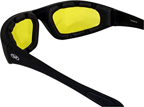 Global Vision Kickback Foam Padded Yellow Tint Lens Sunglasses Sunglasses Virginia City Motorcycle Company Apparel 