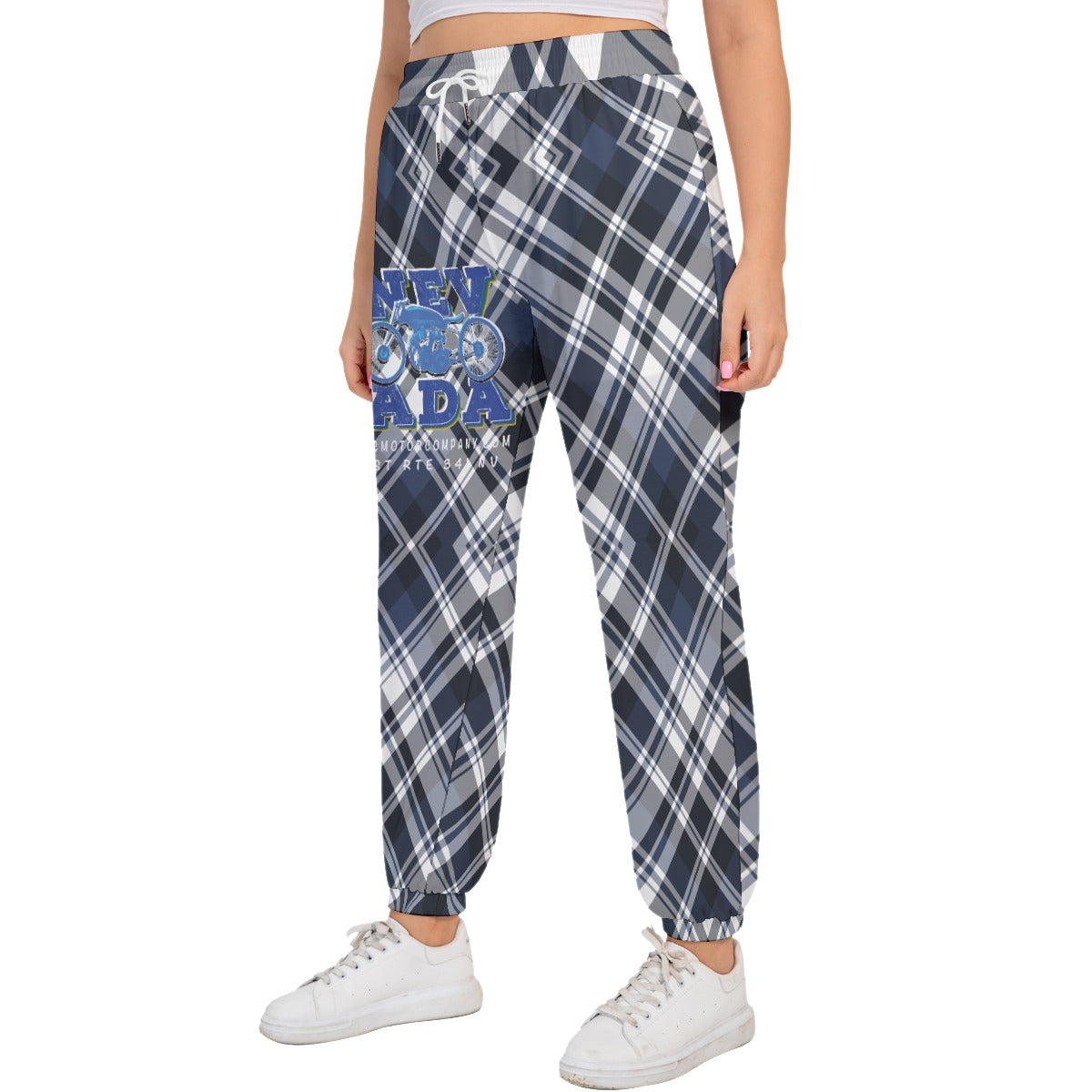 Nevada Blue and Grey Soft Terry Lounge Pant with Pocket and Drawstring  Virginia City Motorcycle Company Apparel 