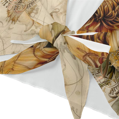 VCMCo. Sunflower Mesh Tie Up Crop Cover up with Bell Sleeve Women's T-Shirts Virginia City Motorcycle Company Apparel in Nevada USA