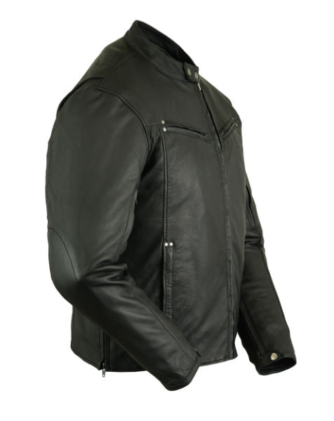 DS742 Men's Lightweight Drum Dyed Naked Lambskin Jacket Men's Leather Motorcycle Jackets Virginia City Motorcycle Company Apparel 