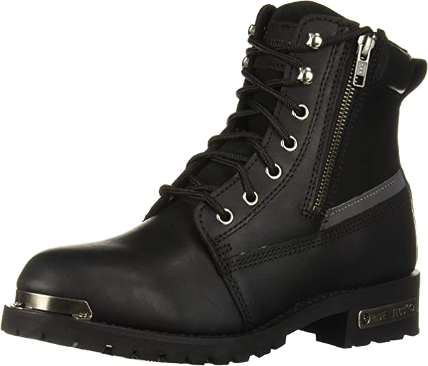 Ankle Boot - Mens 6" Double Zipper Biker Boot Men's Motorcycle Boots Virginia City Motorcycle Company Apparel 