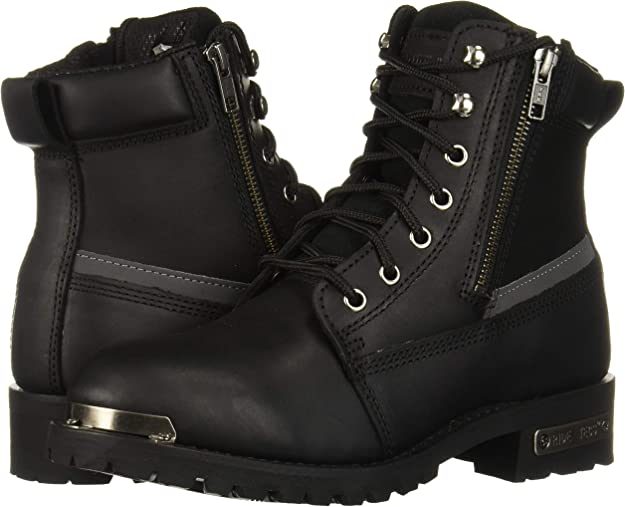 Ankle Boot - Mens 6" Double Zipper Biker Boot Men's Motorcycle Boots Virginia City Motorcycle Company Apparel 