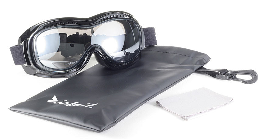 9300 Airfoil Wear Over Goggle- Silver Lens Goggles Virginia City Motorcycle Company Apparel 