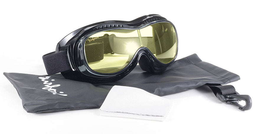 9312 Airfoil Wear Over Goggle - Yellow Lens Goggles Virginia City Motorcycle Company Apparel 
