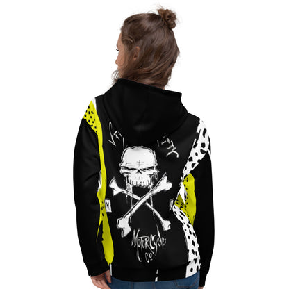 Skull & Cross Bone - Pull Over Hi-Viz Hoodie Hoodie Virginia City Motorcycle Company Apparel 