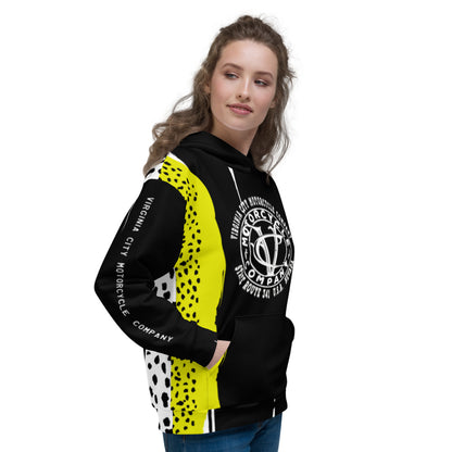 Skull & Cross Bone - Pull Over Hi-Viz Hoodie Hoodie Virginia City Motorcycle Company Apparel 