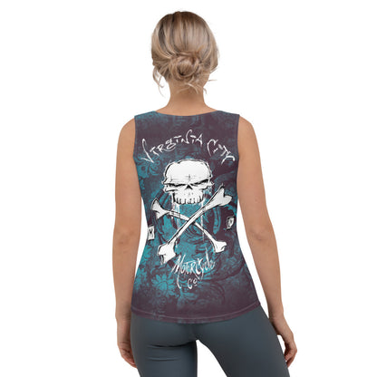 Skull & Cross Bone - Women's Skull Tank Top Ladies Tank Top Virginia City Motorcycle Company Apparel 