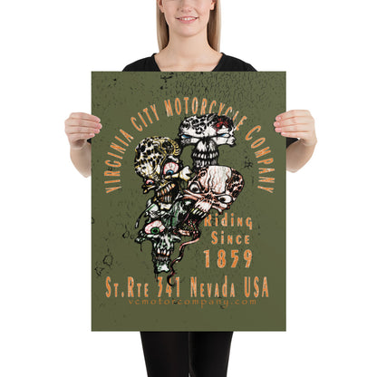 VC Motor Co. Pit Crew Poster poster Virginia City Motorcycle Company Apparel 