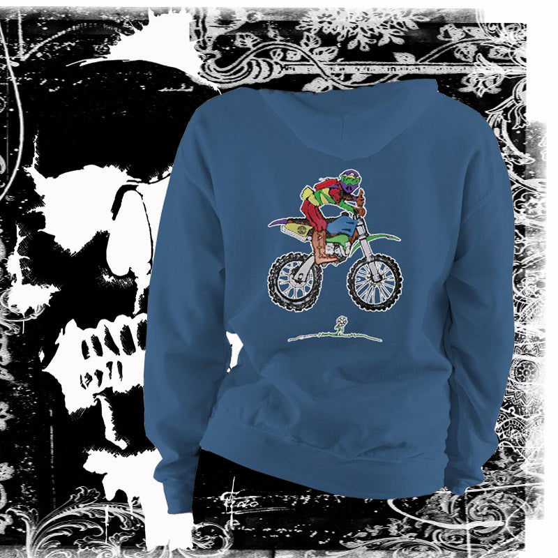 Just Riding - Ladies Dirt Bike Hoodie Hoodie Virginia City Motorcycle Company Apparel 