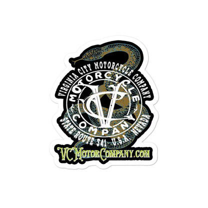 VC Motor Co Brand & Snake Sticker  Virginia City Motorcycle Company Apparel 