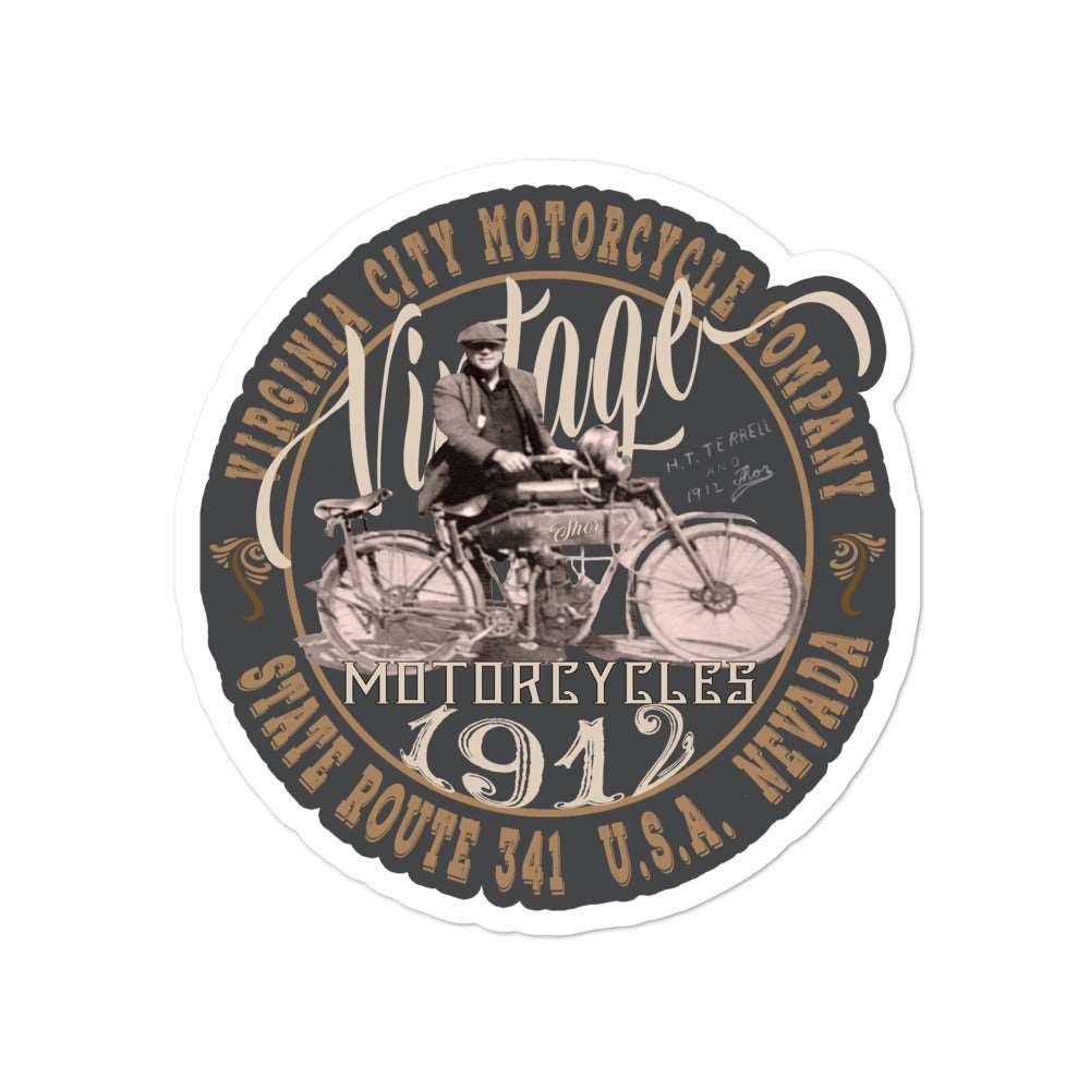 1912 Thor Motorcycle Sticker Stickers Virginia City Motorcycle Company Apparel 