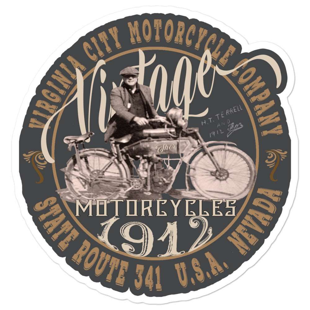 1912 Thor Motorcycle Sticker Stickers Virginia City Motorcycle Company Apparel 