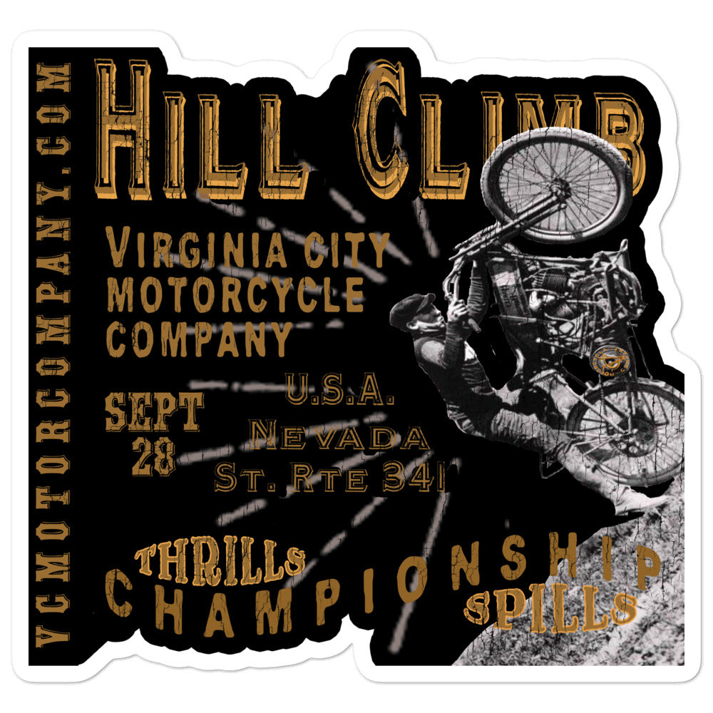 VC Hill Climb sticker Stickers Virginia City Motorcycle Company Apparel 