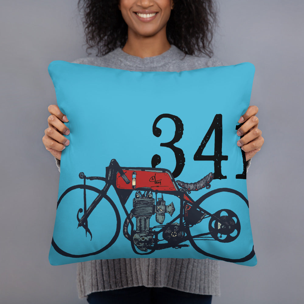 Vintage Racer #25 Motorcycle Pillow pillow Virginia City Motorcycle Company Apparel 
