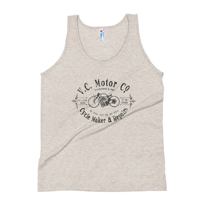 Vintage Cycle Maker Logo Men's Motorcycle Tank Top Men's Tank Top Virginia City Motorcycle Company Apparel 
