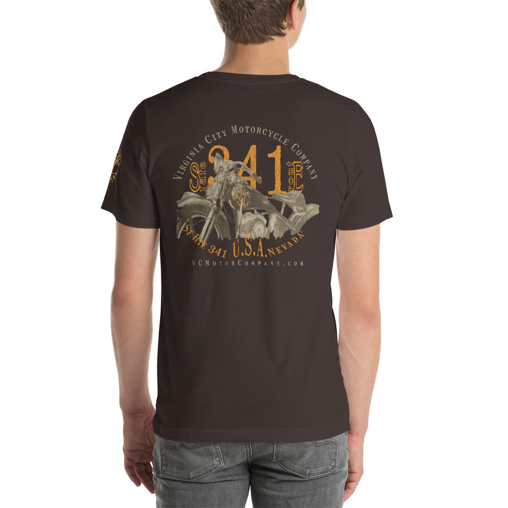 Motorcycle named Ada - Men's Biker Badge T-Shirt Men's T-Shirt Virginia City Motorcycle Company Apparel 