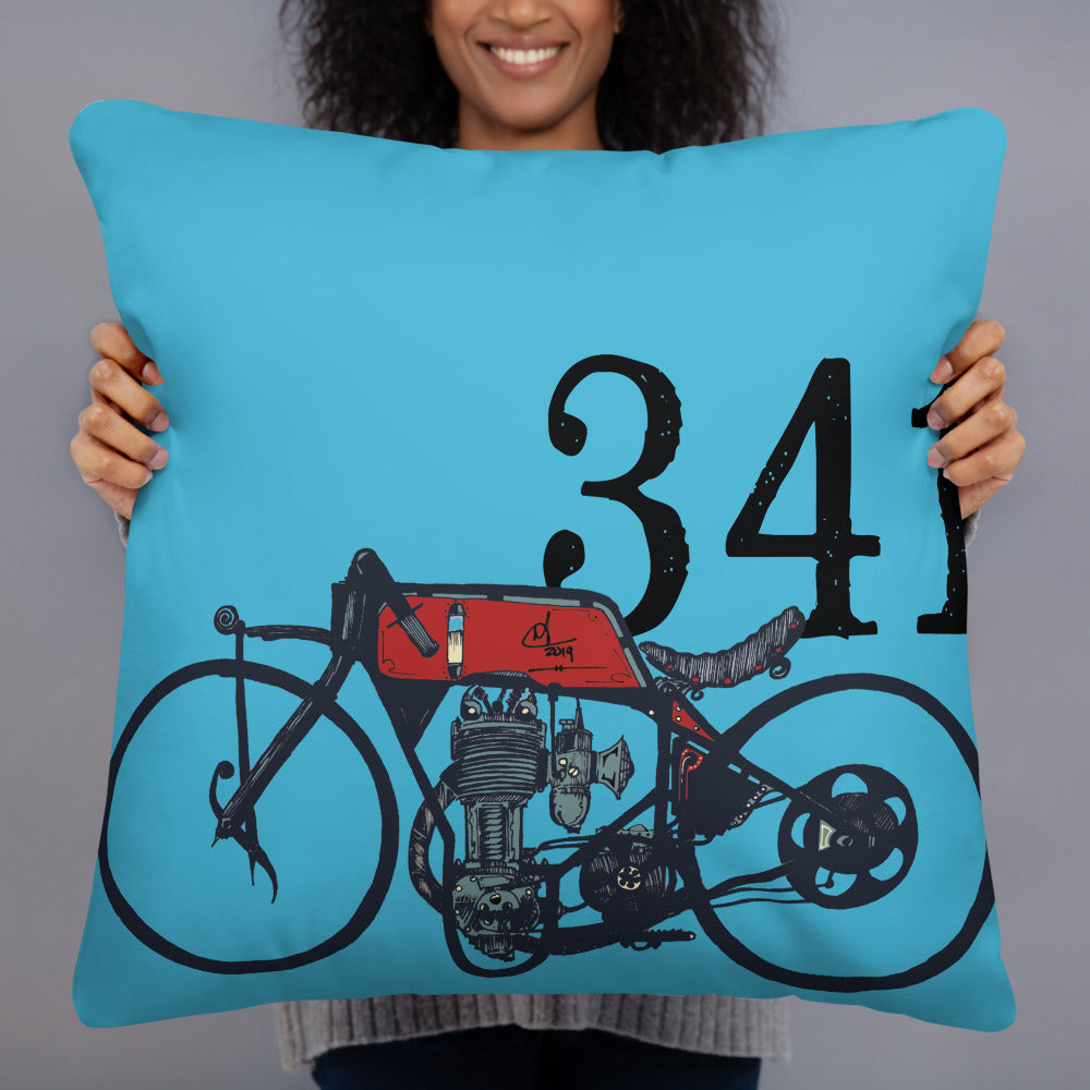 Vintage Racer #25 Motorcycle Pillow pillow Virginia City Motorcycle Company Apparel 