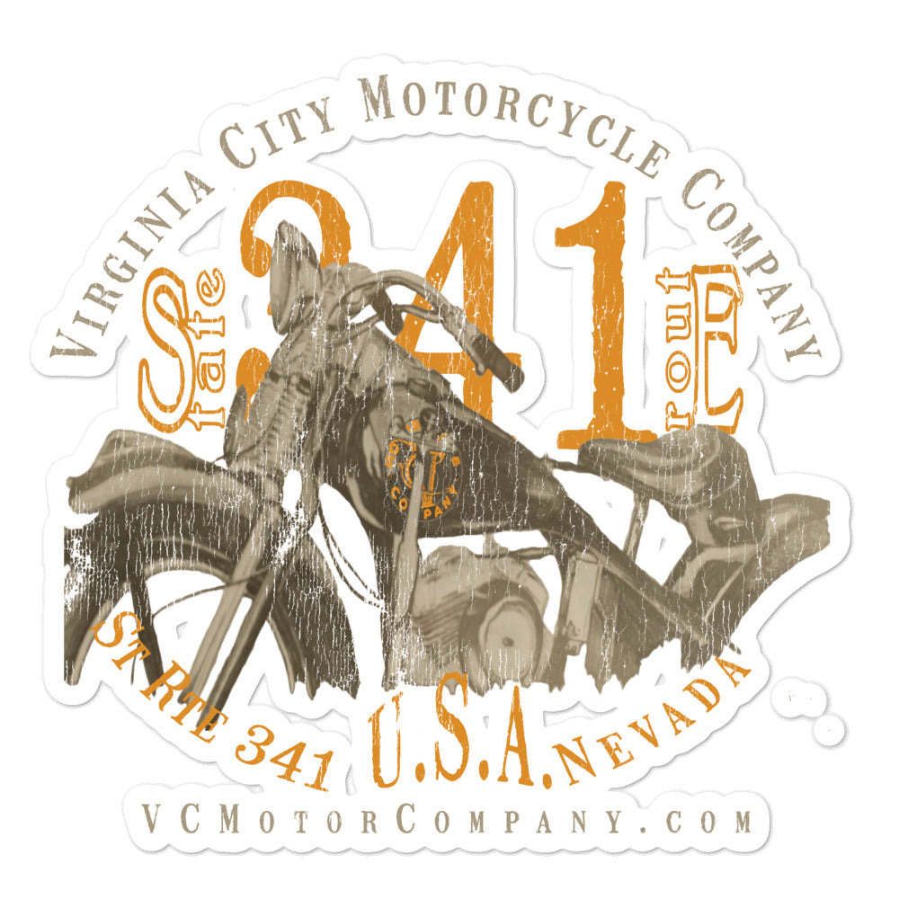 Motorcycle named Ada sticker Stickers Virginia City Motorcycle Company Apparel 