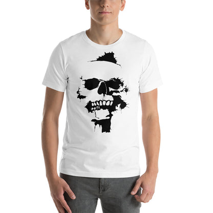 T-shirt Uomo Vendetta Inc. Bianca Con Stampa Teschio E Corvo – Modello VD-1339 - Foto 2