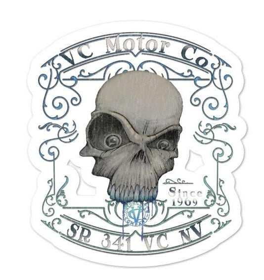 Toxic Skull Sticker Stickers Virginia City Motorcycle Company Apparel 