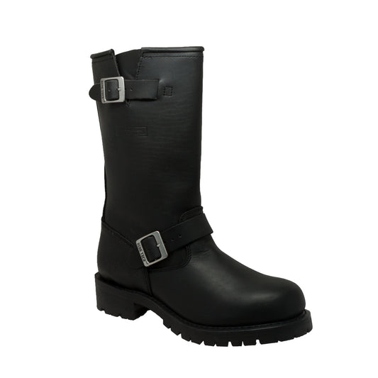 1440 Men's Black Engineer Soft Men's Motorcycle Boots Virginia City Motorcycle Company Apparel 