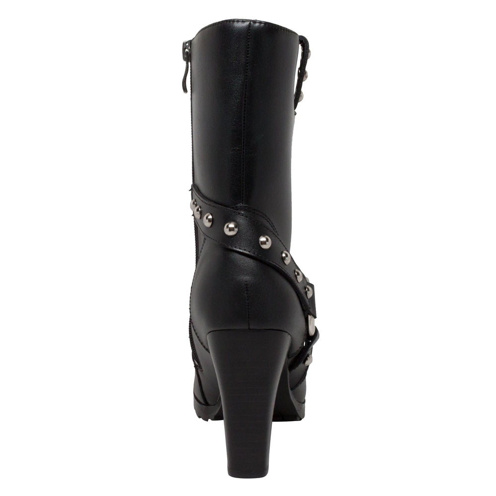 8546 Women's Heeled Boot w/Studs Women's Motorcycle Boots Virginia City Motorcycle Company Apparel 