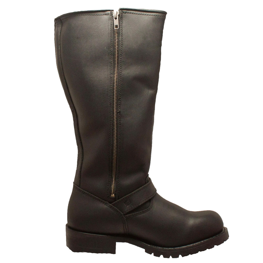 1443ZIPPER Men's 16" Engineer Soft With Side Zipper Men's Motorcycle Boots Virginia City Motorcycle Company Apparel 