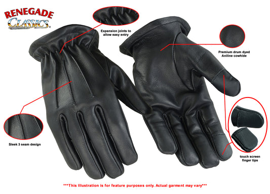 RC59 Premium Water Resistant Short Glove Men's Lightweight Gloves Virginia City Motorcycle Company Apparel in Nevada USA