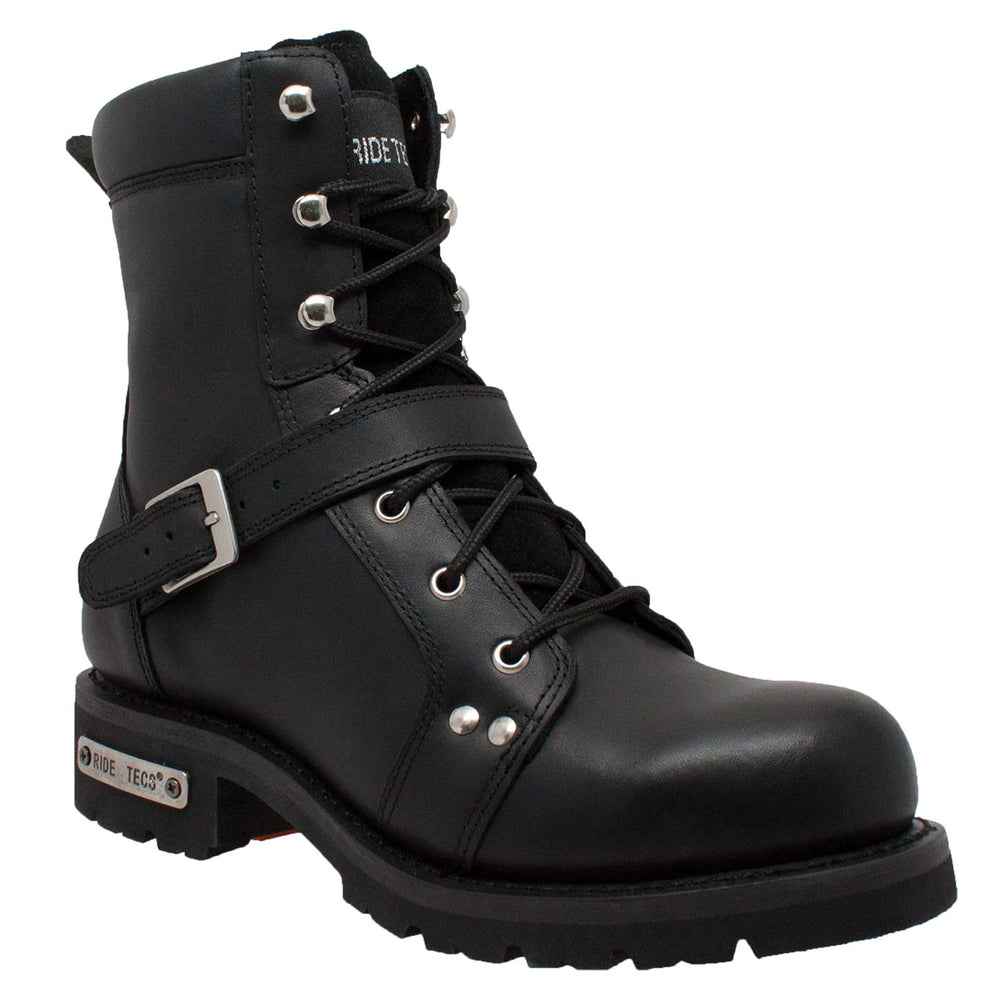 9146M Men's 6" YKK Zipper Black Biker Boot Men's Motorcycle Boots Virginia City Motorcycle Company Apparel 