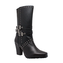 8627 Women's Side Zipper Harness Boot Women's Motorcycle Boots Virginia City Motorcycle Company Apparel 