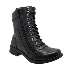 8650 Women's Zipper Biker Boot Women's Motorcycle Boots Virginia City Motorcycle Company Apparel 