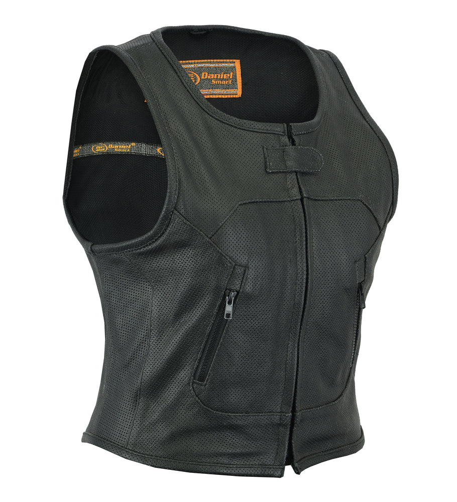DS002 Women's Updated Perforated SWAT Team Style Vest Women's Vests Virginia City Motorcycle Company Apparel 