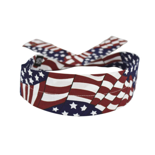 DC265 Cooldanna Wavy American Flag Head/Neck/Sleeve Gear Virginia City Motorcycle Company Apparel 