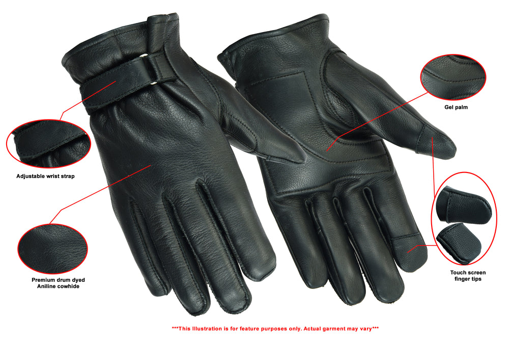 DS58   Classic Water Resistant Glove Men's Lightweight Gloves Virginia City Motorcycle Company Apparel 