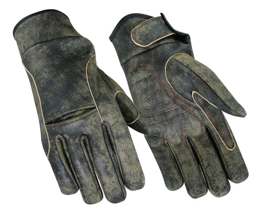 DS42B Premium Antique Brown Cruiser Glove Men's Lightweight Gloves Virginia City Motorcycle Company Apparel 