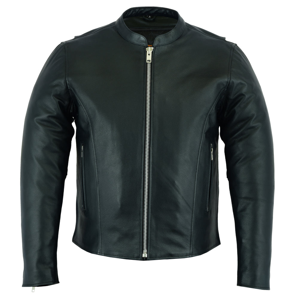 DS738 Men's Classic Scooter Jacket Men's Leather Motorcycle Jackets Virginia City Motorcycle Company Apparel 