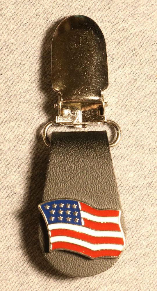 J122-26 Boot Clips US Flag Boot Clips Virginia City Motorcycle Company Apparel 