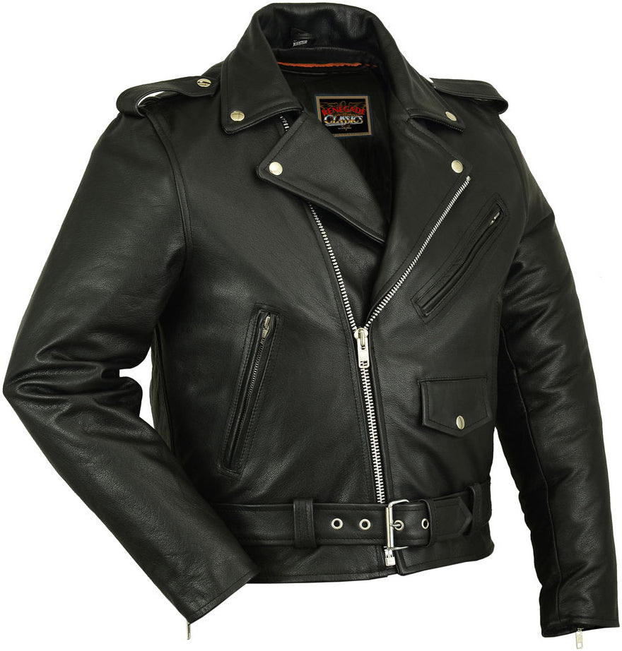RC732 Men's Premium Classic Plain Side Police Style Jacket Men's Jacket Virginia City Motorcycle Company Apparel in Nevada USA