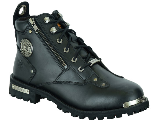 DS9730 Men's 6'' Side Zipper Plain Toe Boot New Arrivals Virginia City Motorcycle Company Apparel 