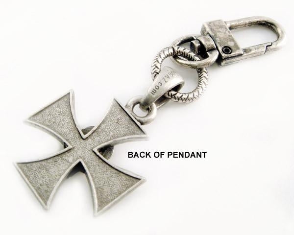 K-SKICP Skull Iron Cross Clip-On Wallet Chains/Key Leash Virginia City Motorcycle Company Apparel 