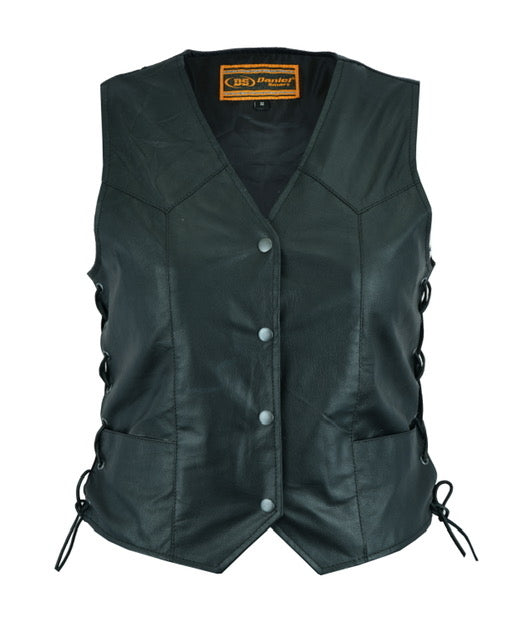 DS209 Women's Traditional Light Weight Vest Women's Vests Virginia City Motorcycle Company Apparel 