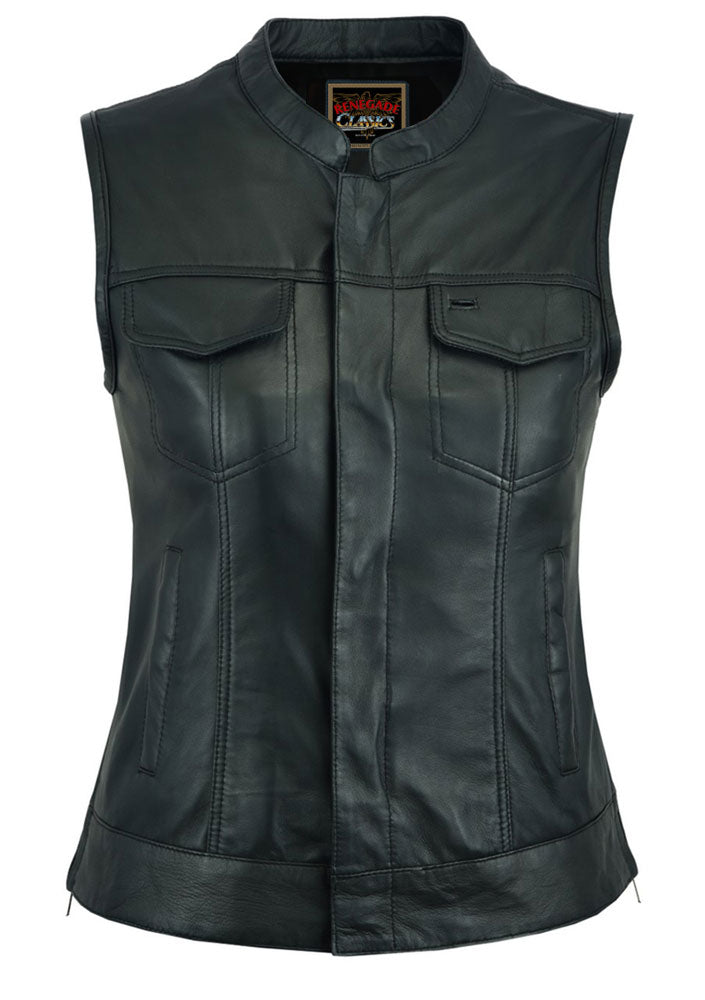 RC287 Women's Premium Single Back Panel Concealment Vest Women's Vests Virginia City Motorcycle Company Apparel in Nevada USA