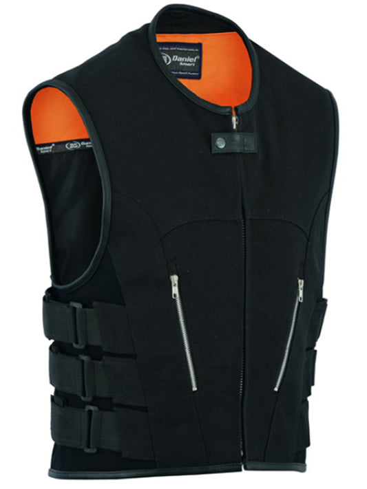 DS006 Men's Updated Canvas SWAT Team Style Vest Men's Vests Virginia City Motorcycle Company Apparel 