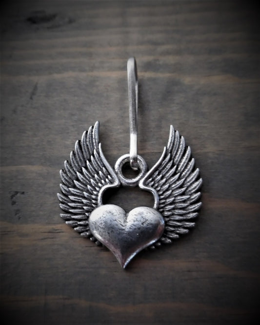 BZP-31 Heart Wing Zipper Pull Zipper Pulls Virginia City Motorcycle Company Apparel 