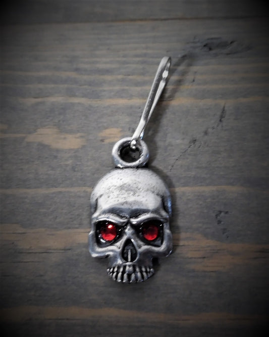 BZP-36 Skull Diamond Zipper Pull Zipper Pulls Virginia City Motorcycle Company Apparel 