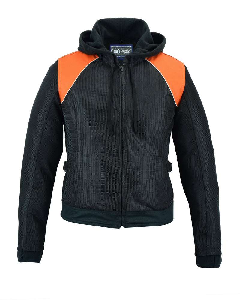 DS827 Women's Mesh 3-in-1 Riding Jacket (Black/Orange) Women's Textile Motorcycle Jackets Virginia City Motorcycle Company Apparel 