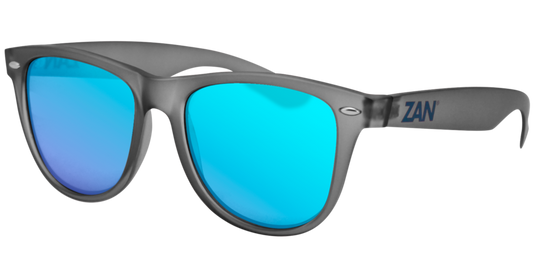 EZMT03 Minty Matte Gray Frame, Smoked Blue Mirror Lens Sunglasses Virginia City Motorcycle Company Apparel 