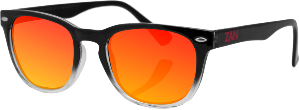 EZNV03 NVS Sunglass, Black Gradient Frame Smoked Crimson Mirrored len Sunglasses Virginia City Motorcycle Company Apparel 