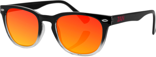 EZNV03 NVS Sunglass, Black Gradient Frame Smoked Crimson Mirrored len Sunglasses Virginia City Motorcycle Company Apparel 